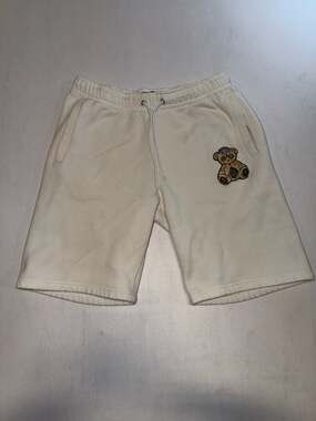 ROKUSTUDIO Heartless Voodoo Teddy Bear Graphic Sweat Shorts Off-White Large